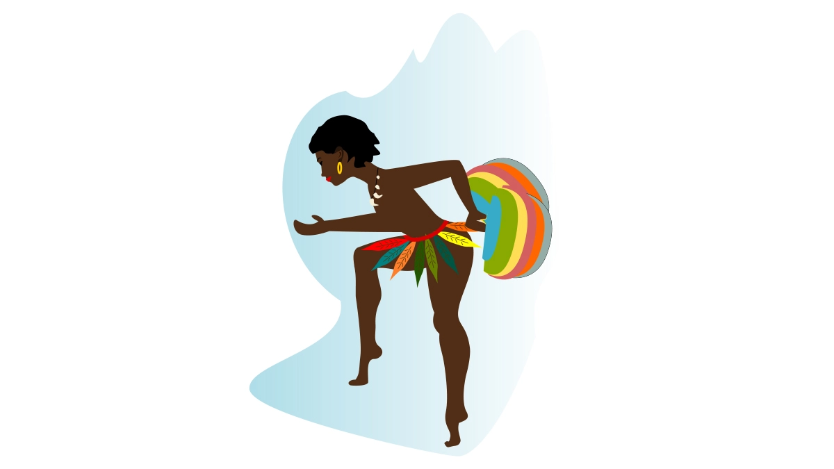 ilustratie femeie africana dansand